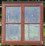 afzelia houten raam , chassis , venster 128 x 132, Bricolage & Construction, Châssis & Portes coulissantes, Raamkozijn, Ophalen of Verzenden