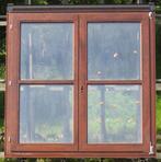 afzelia houten raam , chassis , venster 128 x 132, Doe-het-zelf en Bouw, 75 tot 150 cm, Raamkozijn, Nieuw, Ophalen of Verzenden
