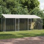 vidaXL Hondenbench Zilver 600 x 200 x 256 cm Gegevens staal, Dieren en Toebehoren, Verzenden, Nieuw