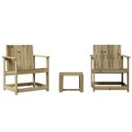Loungeset Grenenhout | Retour Deal | 68%, Tuin en Terras, Tuinsets en Loungesets, 2 zitplaatsen, Verzenden, Nieuw, Loungeset