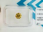 1 pcs Diamant (Couleur naturelle) - 0.58 ct - Rond - Fancy, Nieuw