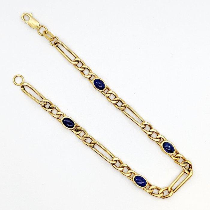 Armring - 18 karaat Geel goud - 2.00ct. tw. Saffier, Handtassen en Accessoires, Antieke sieraden