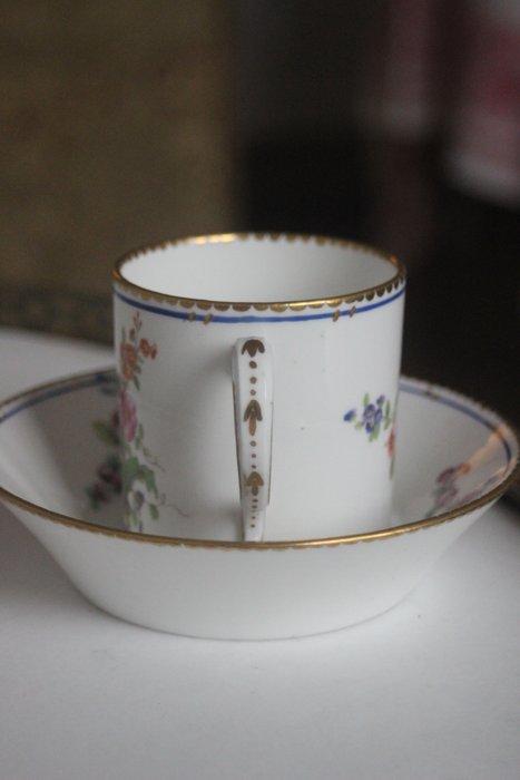 Sevres - Tasse et soucoupe (2) - Porcelaine tendre - Tasse, Antiek en Kunst, Antiek | Glaswerk en Kristal
