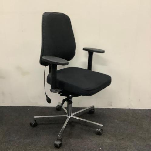 Tweedehands ergo Temperatio bureaustoel, maatwerkstoel zwart, Huis en Inrichting, Bureaustoelen, Bureaustoel, Zwart, Gebruikt