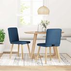 vidaXL Eetkamerstoelen 2 st stof blauw, Huis en Inrichting, Stoelen, Verzenden, Nieuw