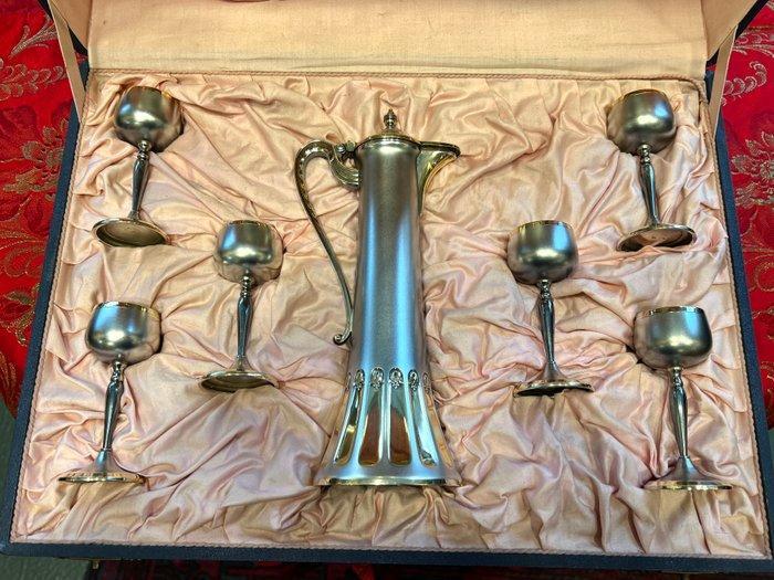 WMF - Art Nouveau - Drankservies voor 6 - Verzilverd,, Antiek en Kunst, Kunst | Designobjecten