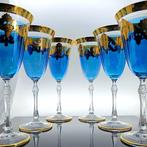 SECOLOVENTESIMO - Calice (6) - Bohemien Royal Blue Gold, Antiek en Kunst