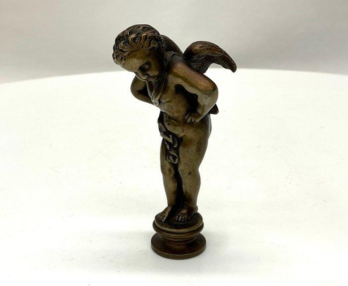 Antieke bronzen lakzegel – Cupido / Amor – ca. 19e eeuw -, Antiek en Kunst, Antiek | Overige Antiek
