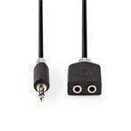 3.5 mm jack splitterkabel - Nedis - 0.2 meter, TV, Hi-fi & Vidéo, Câbles audio & Câbles de télévision, Verzenden