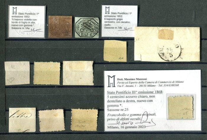 Italiaanse oude staten - Pauselijke Staat 1852/1868 -, Postzegels en Munten, Postzegels | Europa | Italië