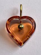 Baccarat - Perzikkleurig hart - 18 Kilates (750) goud,, Antiek en Kunst