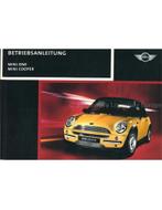 2001 MINI ONE COOPER S INSTRUCTIEBOEKJE DUITS