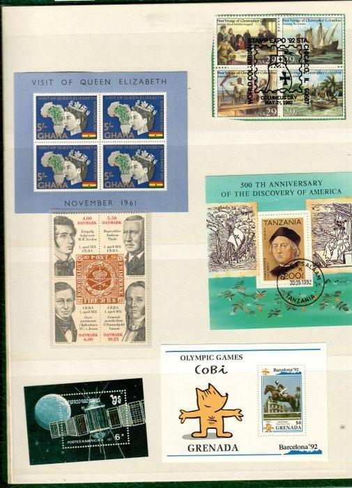 anders - Blokalbum met 76 blokken postzegels van over de, Postzegels en Munten, Postzegels | Amerika