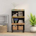 vidaXL Bijzetkast 60x33x107 cm massief gerecycled hout, Huis en Inrichting, Slaapkamer | Nachtkastjes, Verzenden, Nieuw