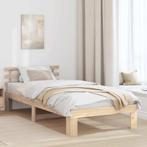 vidaXL Bedframe met hoofdeinde Naturel 90 x 190 cm Massief, Verzenden