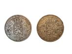 België. Leopold II (1865-1909). 5 Francs 1873 (2x)  (Zonder, Postzegels en Munten