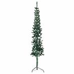 vidaXL Kunstkerstboom half met standaard smal 120 cm groen, Diversen, Verzenden, Nieuw