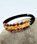 Set van 3 Baltische AMBER armbanden – gouden, kersen- en