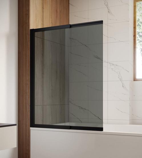 Badwand Moka 110 x 140 cm Zwart Getint Badscherm 5 mm, Doe-het-zelf en Bouw, Sanitair, Nieuw, Verzenden
