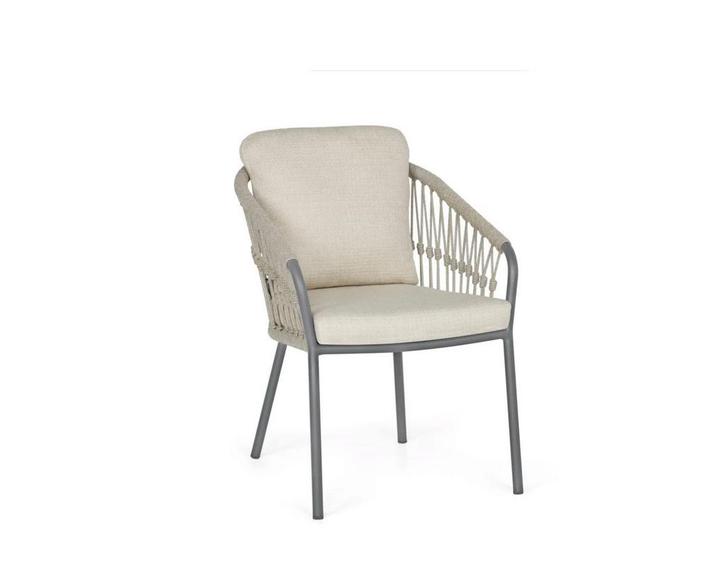 Suns Nappa tuinstoel Knot - Royal grey - camel - natural, Jardin & Terrasse, Ensembles de jardin