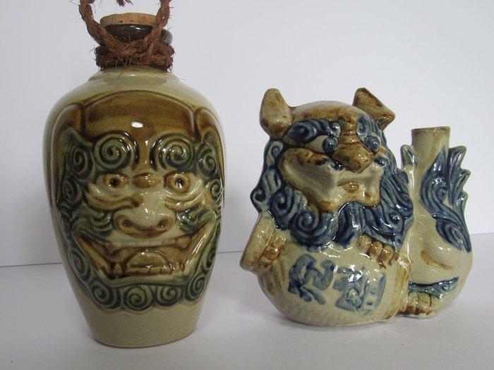Vaas - Keramiek - Japan - Een antiek setje leeg Ok (Zonder, Antiek en Kunst, Antiek | Overige Antiek