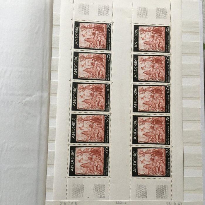 Andorra - Mooie collectie van minifoliën, blaadjes en, Postzegels en Munten, Postzegels | Europa | Spanje