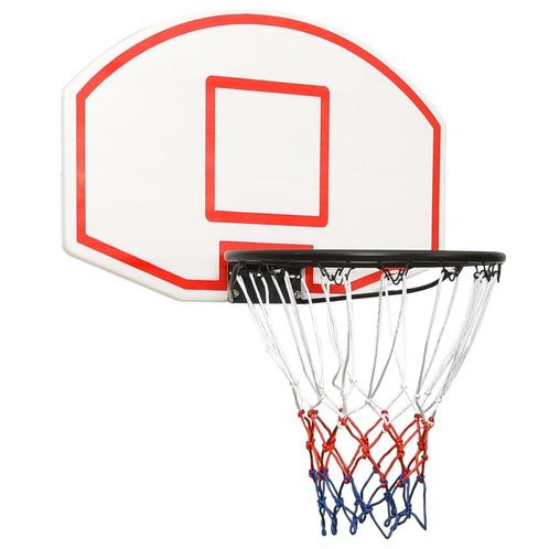 vidaXL Basketbalbord 71x45x2 cm polyetheen wit, Sports & Fitness, Basket, Envoi
