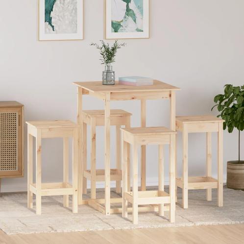 vidaXL 5-delige Barset massief grenenhout, Huis en Inrichting, Complete eetkamers, Nieuw, Verzenden