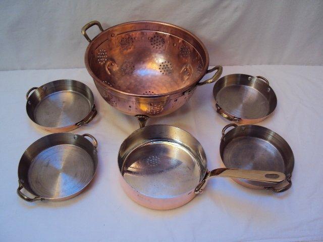 Magnifique lot 1 passoire XXL 4 plats de service et 1, Antiek en Kunst, Antiek | Keukengerei