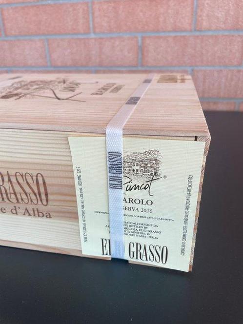2016 Elio Grasso, Runcot - Barolo Reserva - 3 Flessen (0.75, Verzamelen, Wijnen