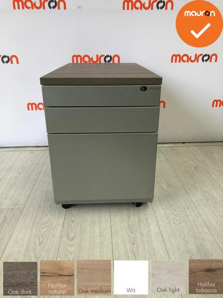 Ladeblok - 57x42x76cm - Zilvergrijs - 3 lades - zilvergrijs, Zakelijke goederen, Kantoor en Winkelinrichting | Kantoormeubilair en Inrichting