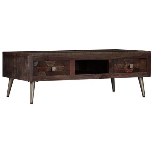 vidaXL Salontafel 100x60x35 cm massief gerecycled hout, Huis en Inrichting, Tafels | Salontafels, Nieuw, Verzenden