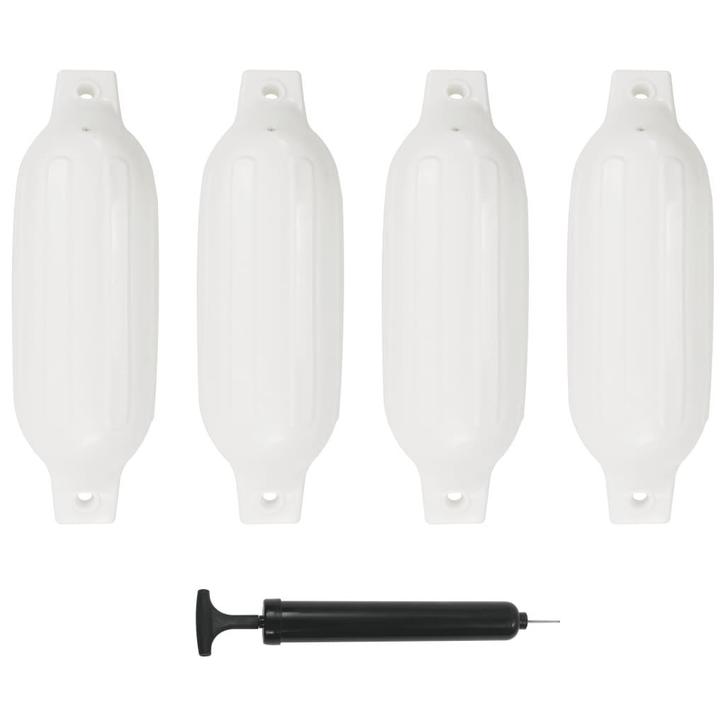 vidaXL Bootstootkussens 4 st 41x11,5 cm PVC wit, Watersport en Boten, Bootonderdelen, Nieuw, Verzenden