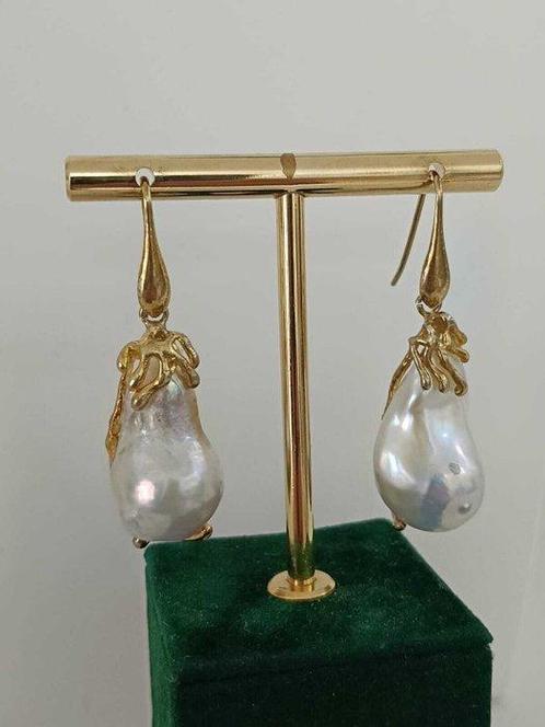 Sans Prix de Réserve - Boucles doreilles Argent Perle, Handtassen en Accessoires, Oorbellen