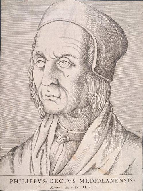 Enea Vico (1523-1567) - Philippus Decius Mediolanensis  Anno, Antiek en Kunst, Antiek | Overige Antiek