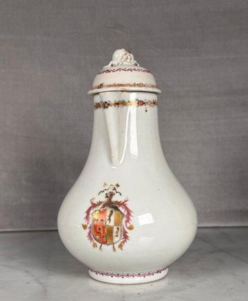 Théière - Porcelaine - Pichet armorial fin avec couvercle