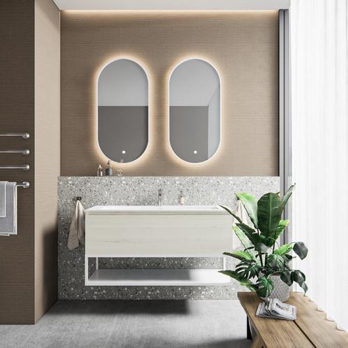 Badkamermeubelset BWS Anubis Frame 120cm 1 Lade Monaco Wit, Doe-het-zelf en Bouw, Sanitair, Bad, Nieuw, Ophalen of Verzenden