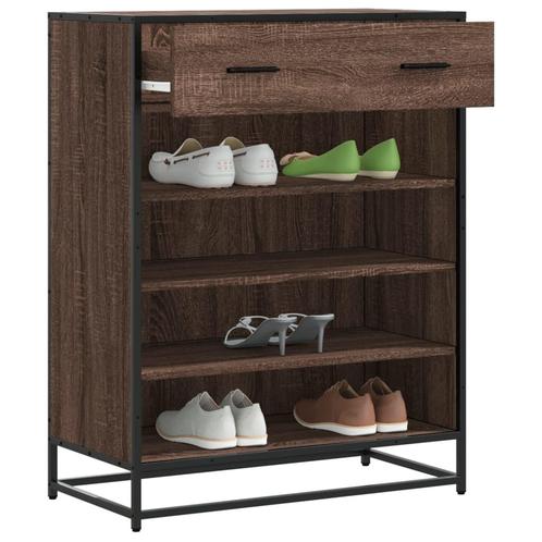 vidaXL Schoenenkast 75x38x97,5 cm bewerkt hout en metaal, Huis en Inrichting, Kasten | Schoenenkasten, Nieuw, Verzenden