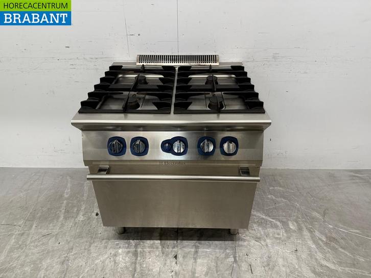 RVS Electrolux 4 pits Gasfornuis Met Oven Aardgas Horeca, Zakelijke goederen, Horeca | Keukenapparatuur, Ophalen of Verzenden