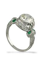 Ring Platina, Platina ring met 2,71 karaat diamant - 2.71ct., Handtassen en Accessoires, Ringen, Nieuw