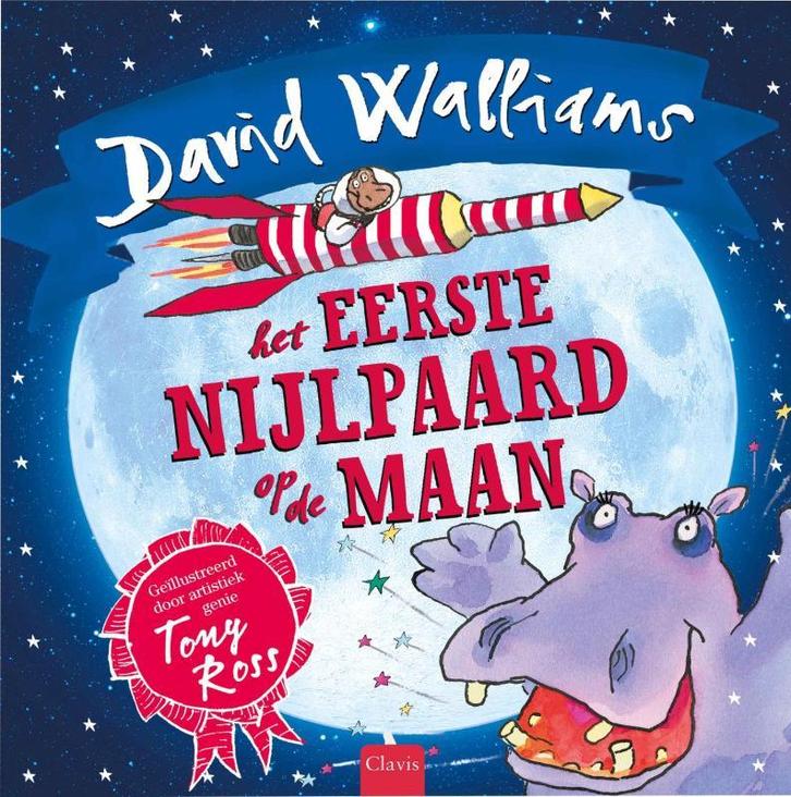 Het eerste nijlpaard op de maan 9789044825626 David Walliams, Boeken, Prentenboeken en Plaatjesalbums, Zo goed als nieuw, Verzenden