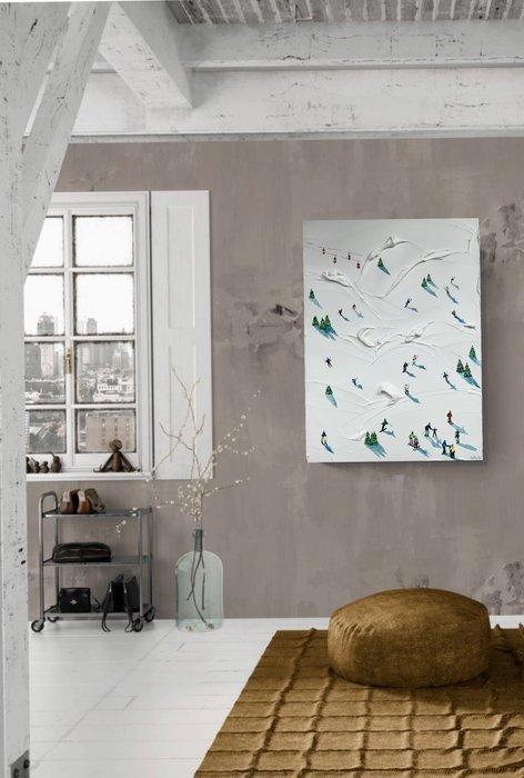 Taty Ur - Let’s go skiing, Antiek en Kunst, Kunst | Schilderijen | Modern
