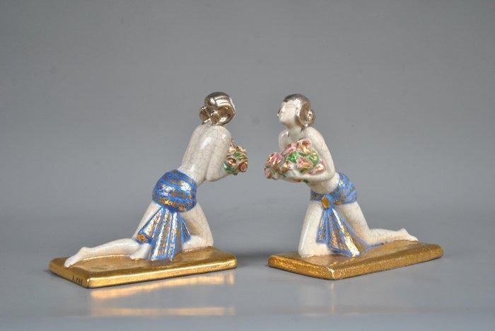 Édouard CAZAUX - Sibylle MAY - Beeld, « Adoration », Antiek en Kunst, Antiek | Glaswerk en Kristal