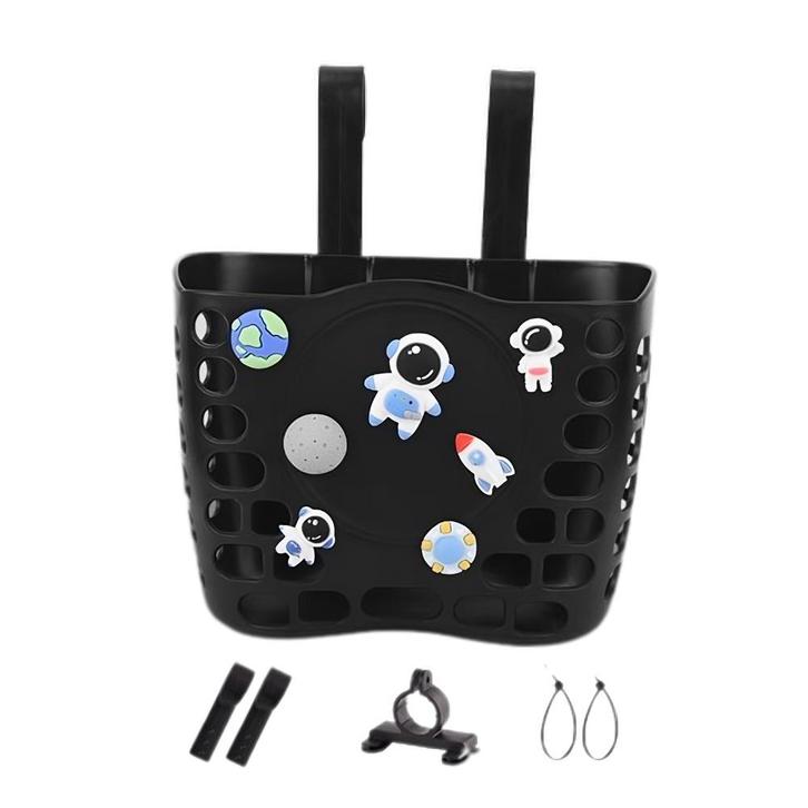 Fietsmandje voor aan het stuur - Meisje Kinderfiets Zwart- L, Collections, Collections Autre, Envoi