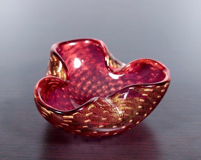 Vintage Murano Glass Gold - Plat - Verre de Murano - Bol -, Antiek en Kunst, Antiek | Glaswerk en Kristal