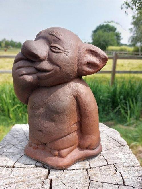 Statue, garden statue of a troll mythical creature - 23 cm -, Antiek en Kunst, Curiosa en Brocante