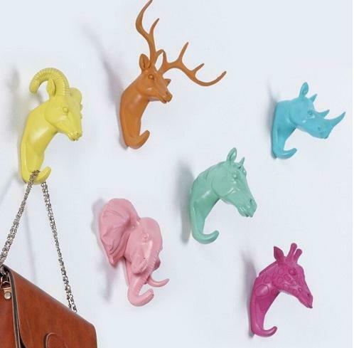 Wandhaken kinderkapstok dierenhaakjes dieren kapstok haakje, Maison & Meubles, Accessoires pour la Maison | Portemanteaux