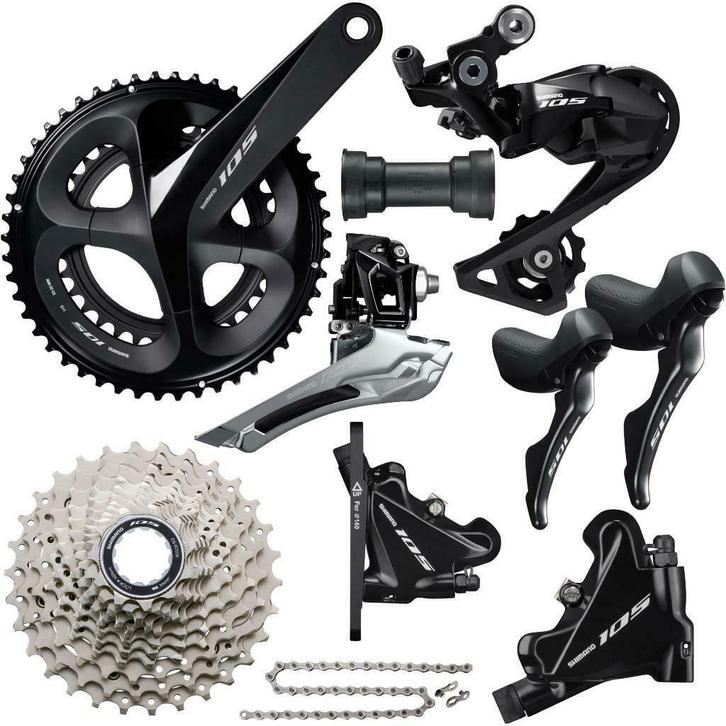 Shimano 105  R7120 Disc 12 speed Groepset  NEW Compleet, Fietsen en Brommers, Fietsonderdelen, Racefiets, Derailleur of Ketting