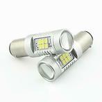 BA15S LED 21-SMD 3535 - 12V LED lamp WIT design, Verzenden, Nieuw