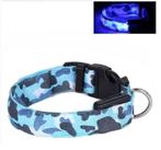LED Halsband Camo BLAUW, Dieren en Toebehoren, Honden-accessoires, Verzenden, Nieuw